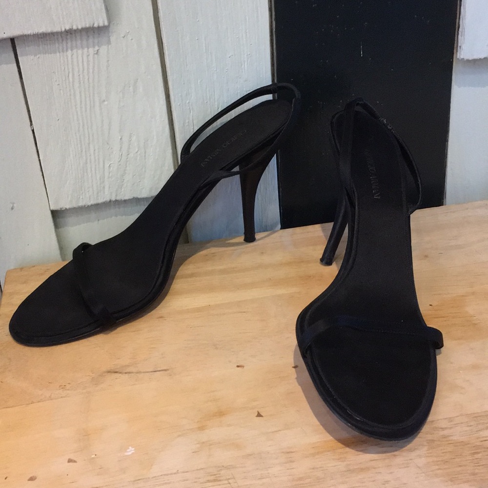 Giorgio Armani black stilettos